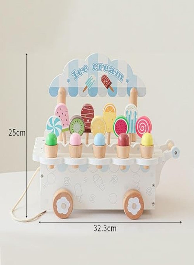 Look Mumma Pull-Along Ice Cream Cart Toy - Image 3